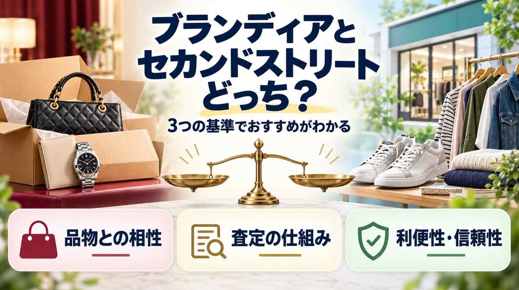 ブランディアとセカンドストリートはどっち？ 違いの比較でわかるおすすめの人