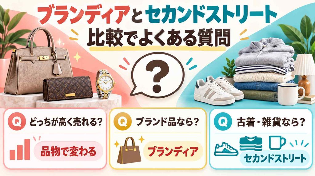ブランディアとセカンドストリートの比較でよくある質問