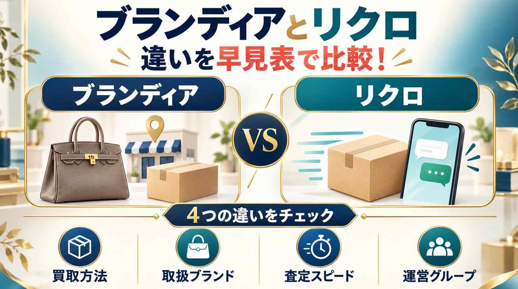 ブランディアとリクロの違いを一覧で比較!早見表でチェック