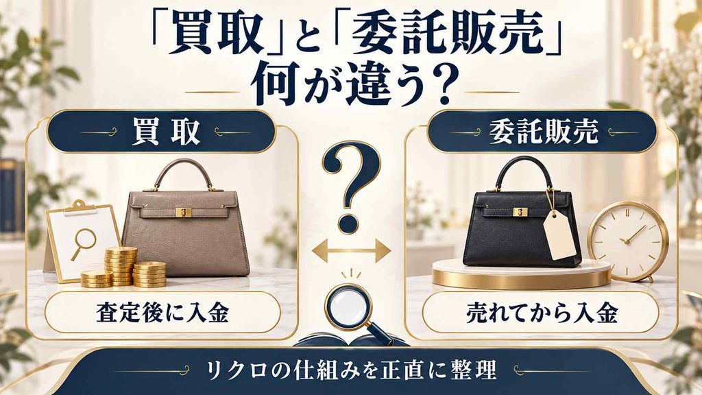 「買取」と「委託販売」は何が違う?リクロの仕組みを正直に整理