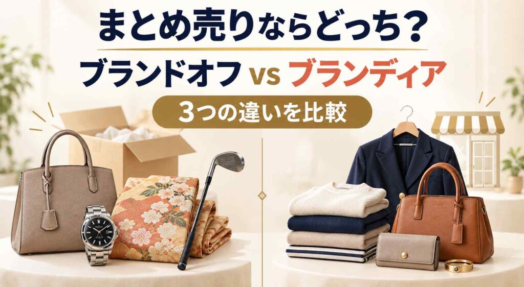 まとめ売りならどっち？ ブランドオフとブランディア3つの違いを比較