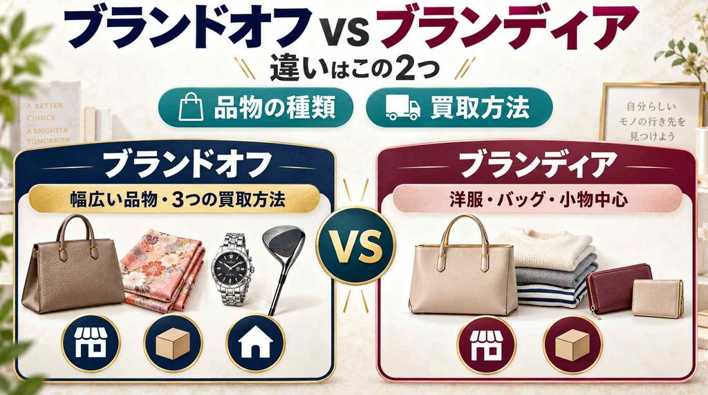 ブランドオフとブランディアを比較！ 違いとどっちがいいか先に結論