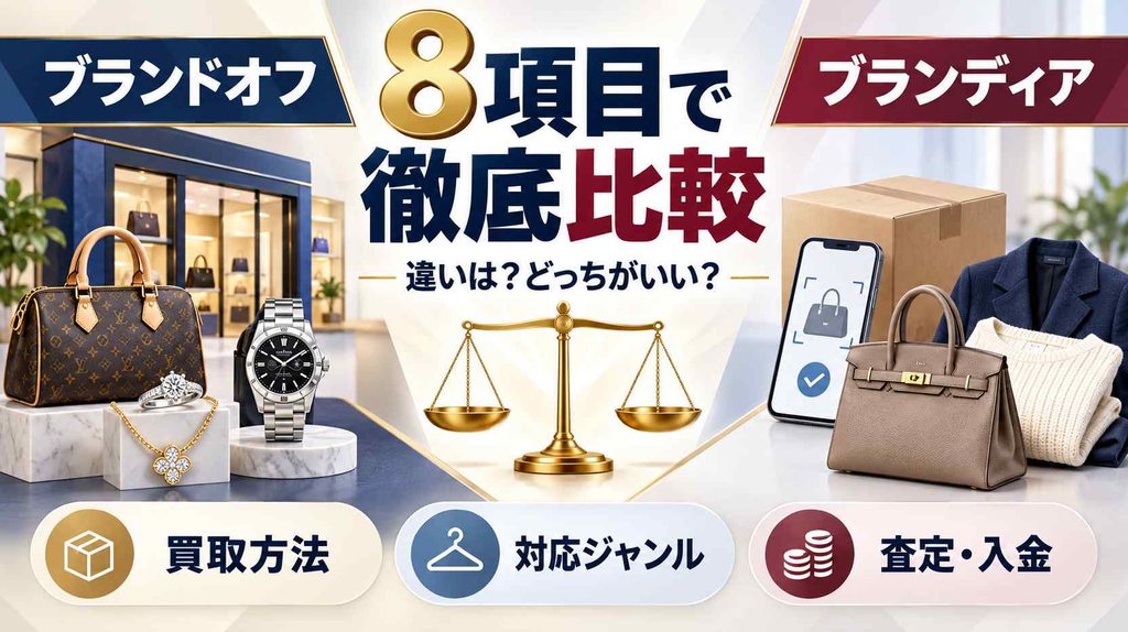 ブランドオフとブランディアを8項目で比較！ 違いとどっちがいいか
