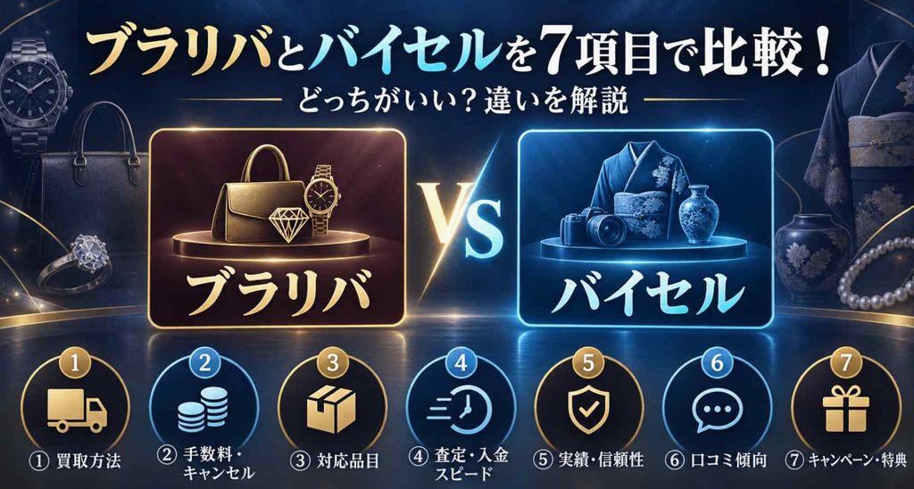 ブラリバとバイセルを7項目で比較！どっちがいいか違いを解説