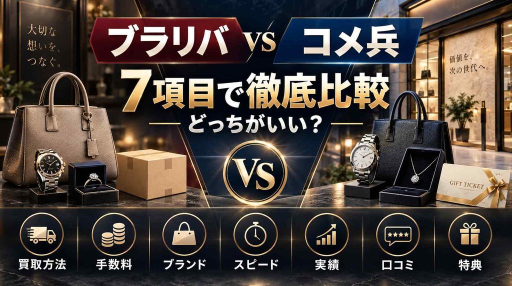 ブラリバとコメ兵を7項目で比較！ どっちがいいか違いを解説