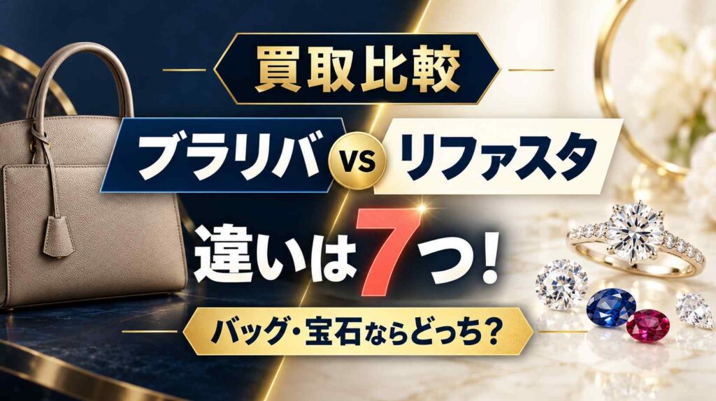 【買取比較】ブラリバとリファスタの違い7つ！バッグ・宝石ならどっち？