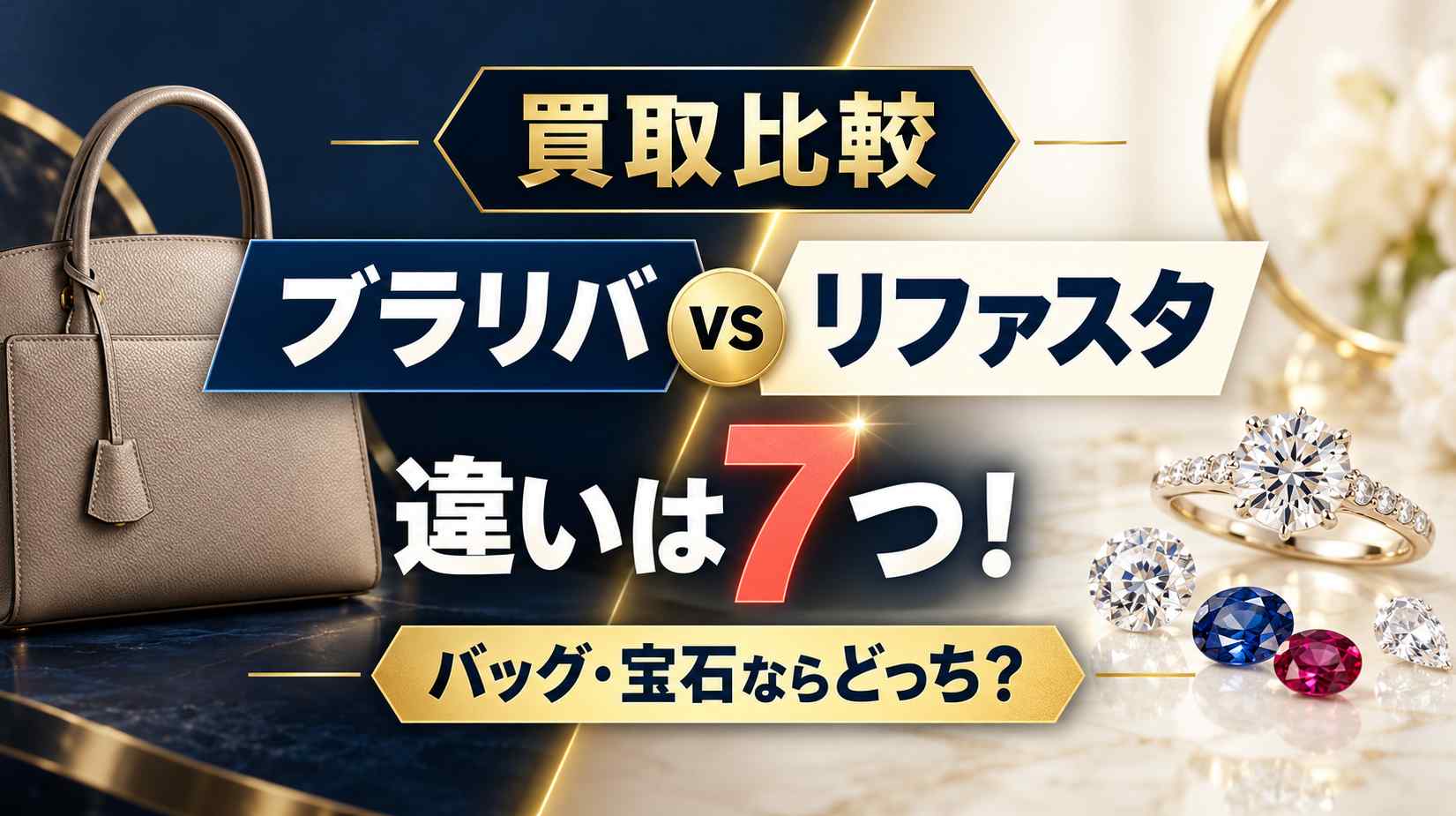 【買取比較】ブラリバとリファスタの違い7つ！バッグ・宝石ならどっち？