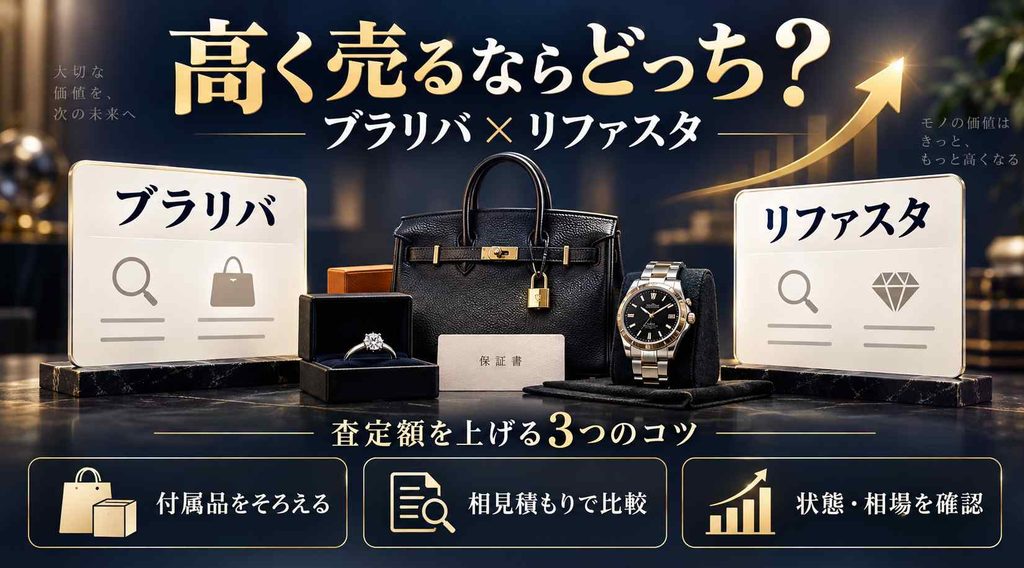 高く売るならどっち？ ブラリバとリファスタで査定額を上げるコツ