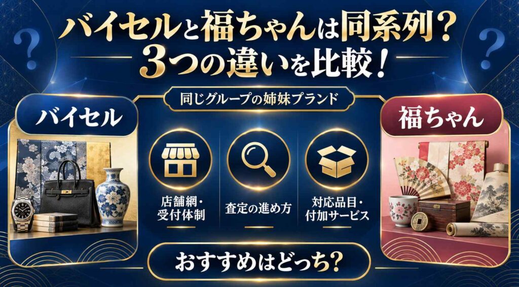 バイセルと福ちゃんは同系列？ 3つの違いを比較！ おすすめはどっち？