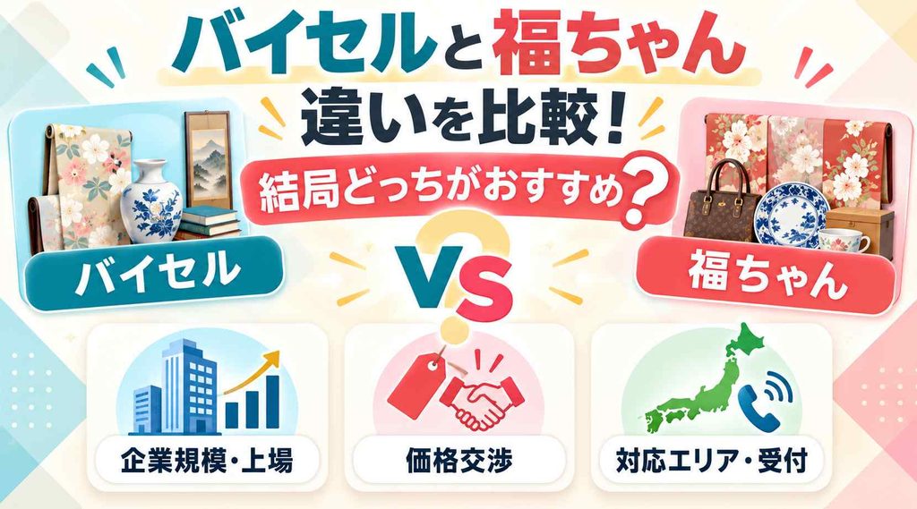 バイセルと福ちゃんの違いを比較！ 結局どっちがおすすめ？