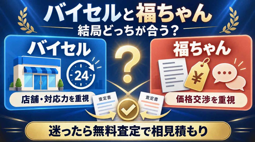 まとめ：バイセルと福ちゃんの違いとどっちが合うかの結論