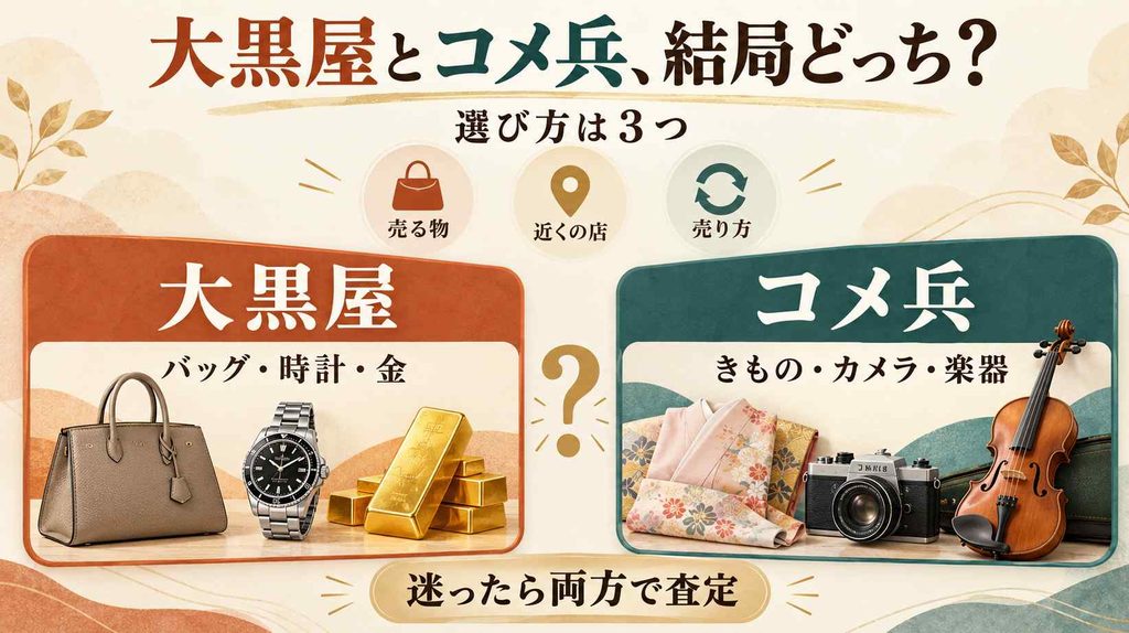 結局どっち？ 大黒屋とコメ兵を比較して見えた3つの違いと選び方