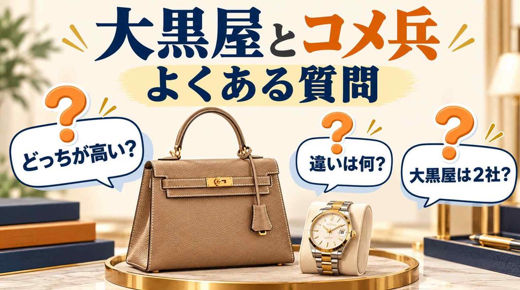 大黒屋とコメ兵の比較でよくある質問