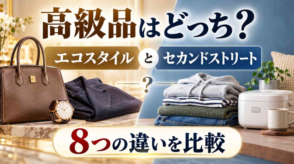 高級品はどっち？ エコスタイルとセカンドストリート8つの違いを比較