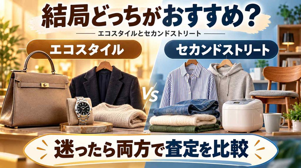 エコスタイルとセカンドストリート、比較してわかった違いで結局どっちがおすすめ？