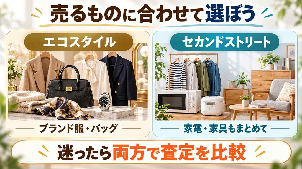 まとめ：エコスタイルとセカンドストリートの違いを比較、どっちが自分に合うか選ぼう