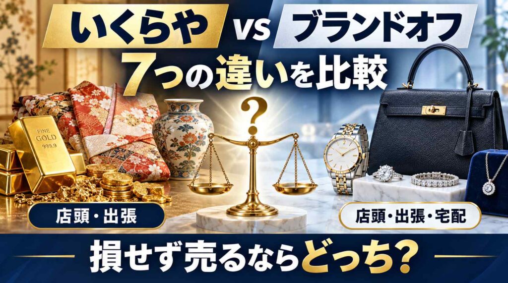 【比較】いくらやとブランドオフの違い7つ！損せず売るならどっち？