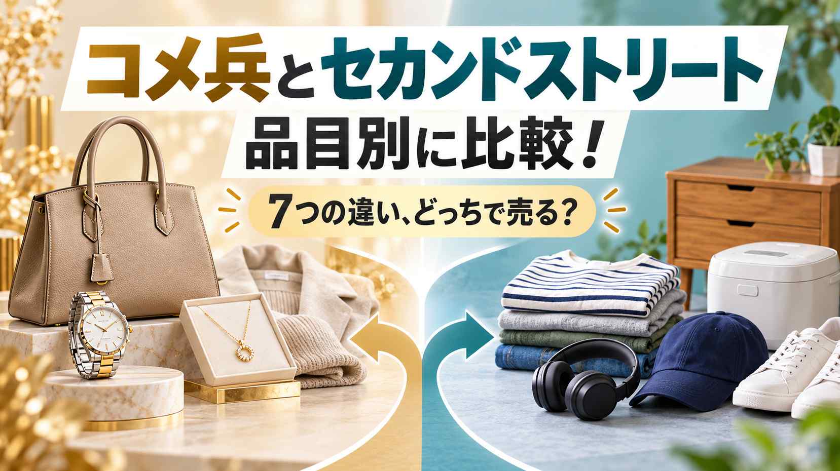 品目別比較！コメ兵とセカンドストリート7つの違い、どっちで売る？