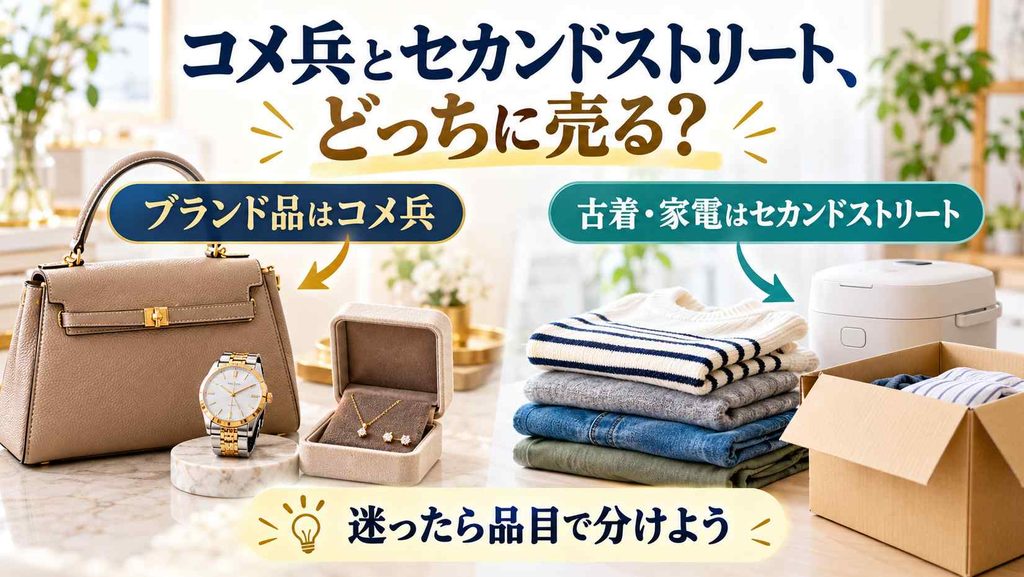 まとめ：コメ兵とセカンドストリートの違いを比較して、どっちに出すか決めよう