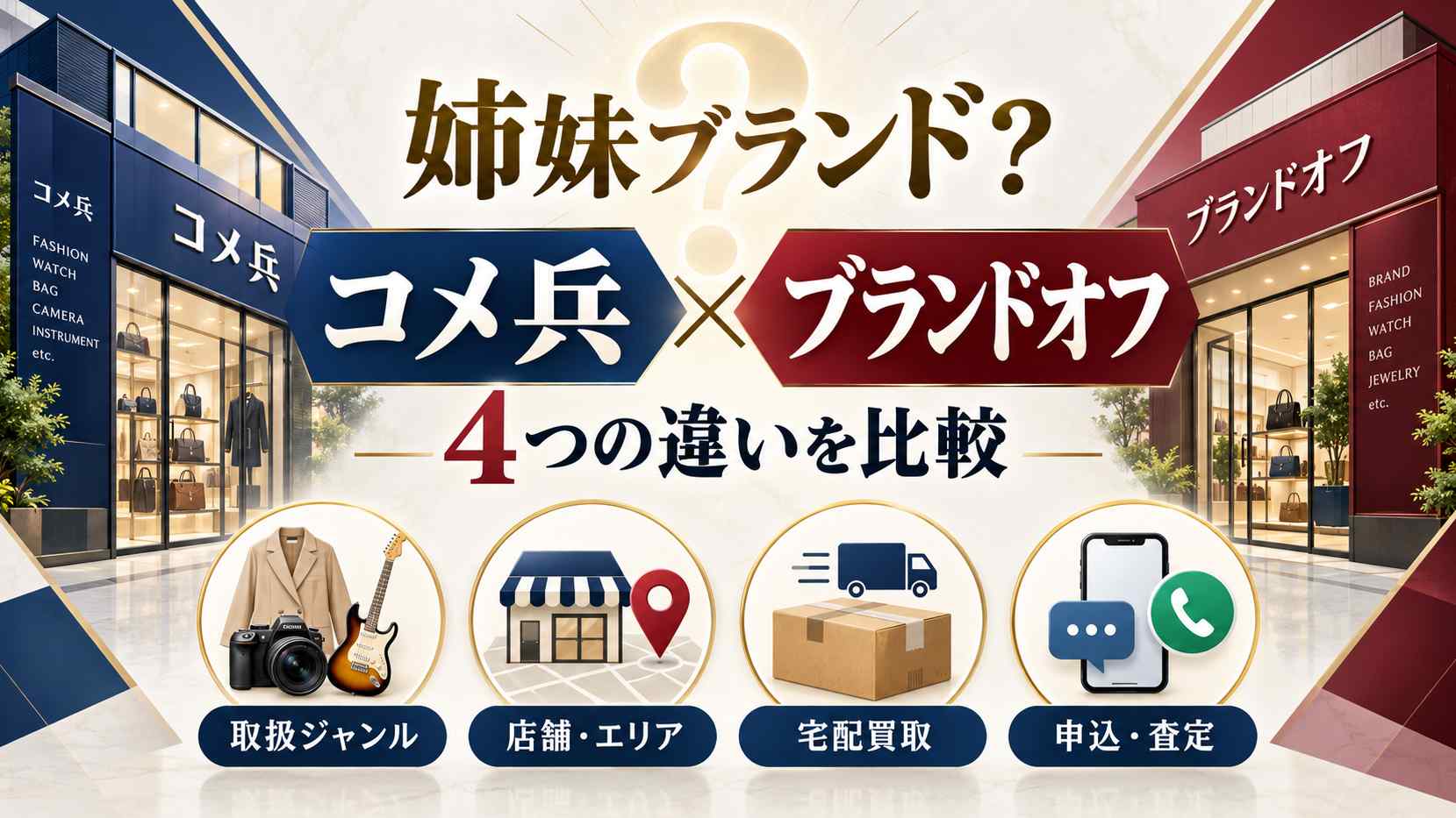 姉妹ブランド？ コメ兵とブランドオフ4つの違いを比較！ どっちを選ぶ