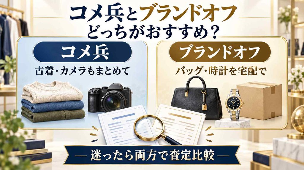 結論：コメ兵とブランドオフを比較！違いでどっちがおすすめ