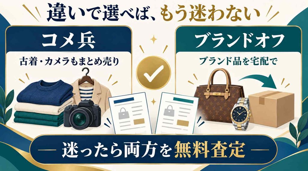 まとめ：コメ兵とブランドオフ、違いで選べばどっちも迷わない