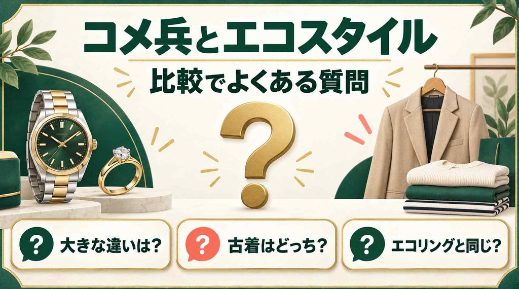 コメ兵とエコスタイルの比較でよくある質問