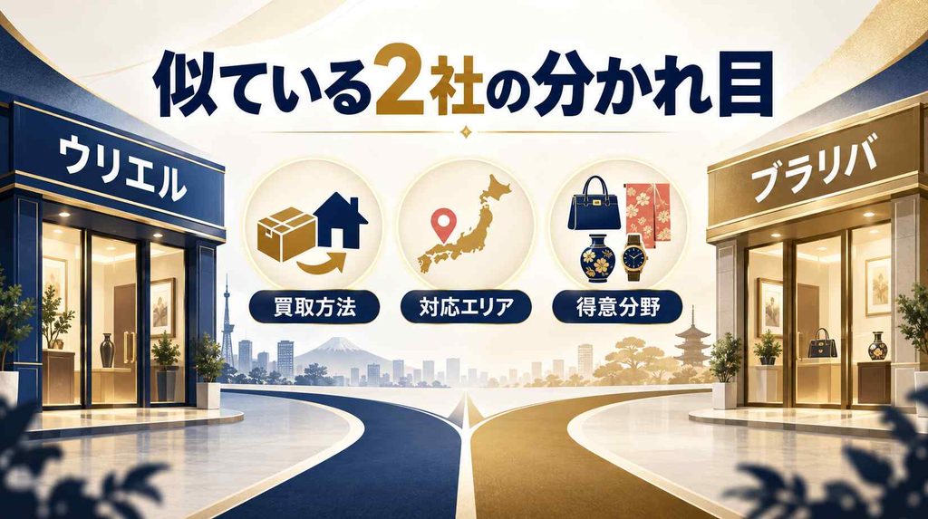 ウリエルとブラリバの大きな違いは買取方法とエリア!似ている2社の分かれ目