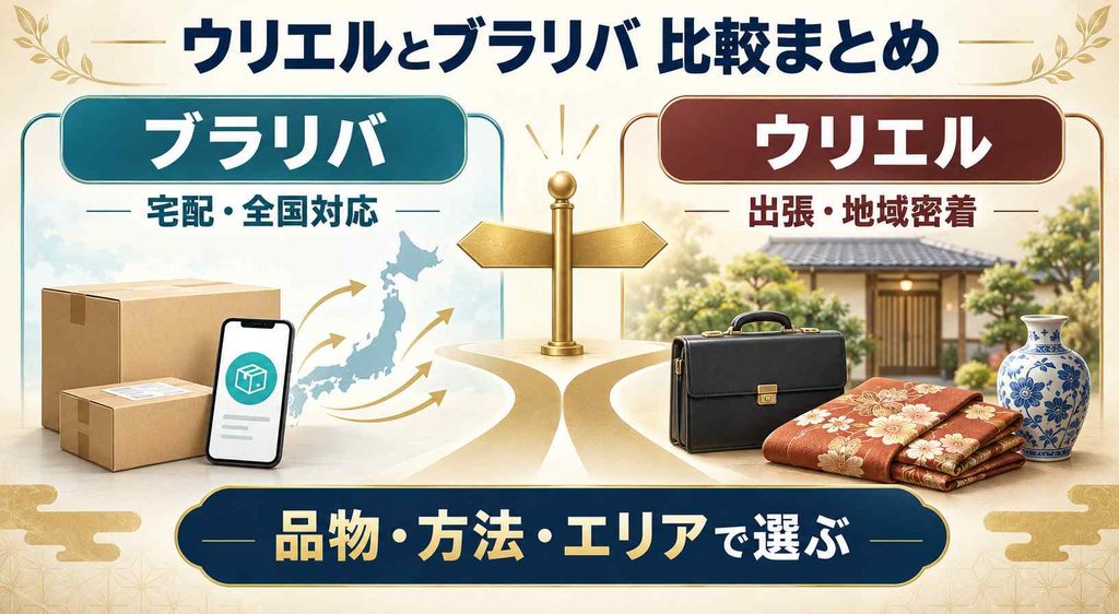 まとめ:ウリエルとブラリバの違いを比較!どっちを選ぶかは品物で