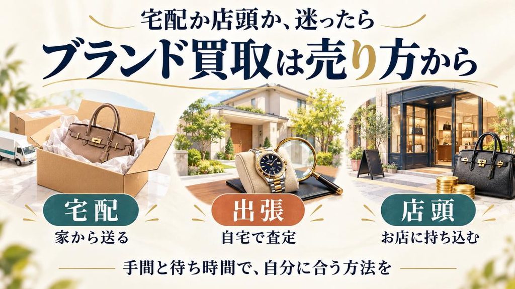 宅配か店頭か、売り方から考えるブランド買取の選び方