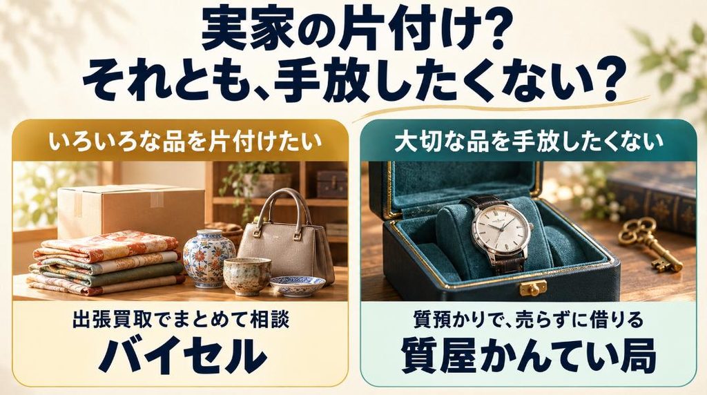 実家の片付けや、手放したくない事情から選ぶ業者