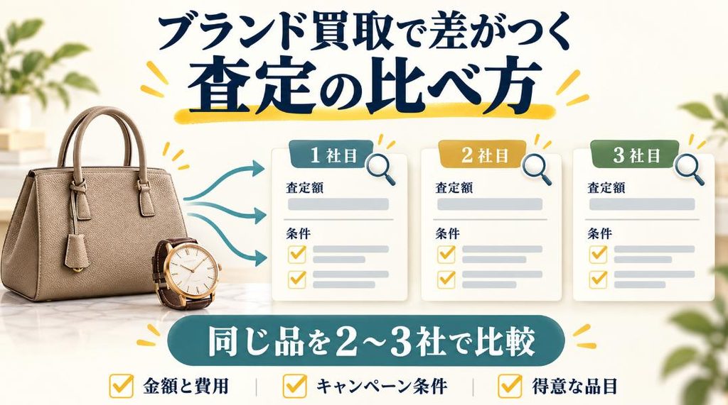 ブランド買取の選び方で差がつく、査定の比べ方