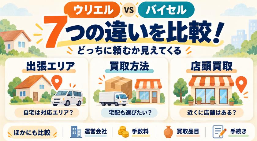 ウリエルとバイセルの7つの違いを比較!どっちに頼むか見えてくる